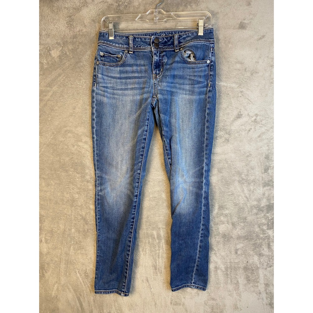 American Eagle Jeans Womens 2 Skinny Blue Stretch Denim EUC
